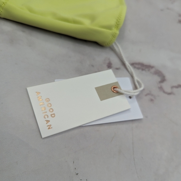 Good American Swim Top Women Green Key Lime Scuba One Shoulder Bikini - Picture 5 of 12